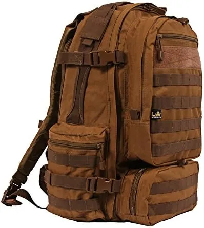 LAPG Operator Tactical Backpack, Adjustable Outdoor Operation Backpack with MOLLE System, Hiking Knapsack - Tan