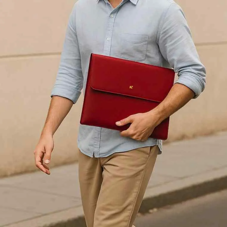 LAPTOP SLEEVE WITH FLAP   MAGNETIC CLOSURE