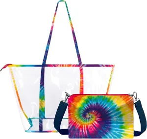 Large Clear Tote Bag for Women Stadium Approved Transparent Tote Bag Set