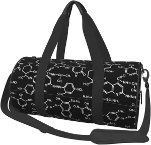 Large Duffle Bag for Travel - Chemistry Formulas 1 Gym Bag for Women Men, Foldable Travel Bags for Women Men with Zippered Multiple Pockets