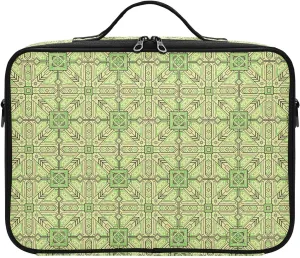 Large Hard Shell Travel Bag Makeup Organizer with Handle Dividers