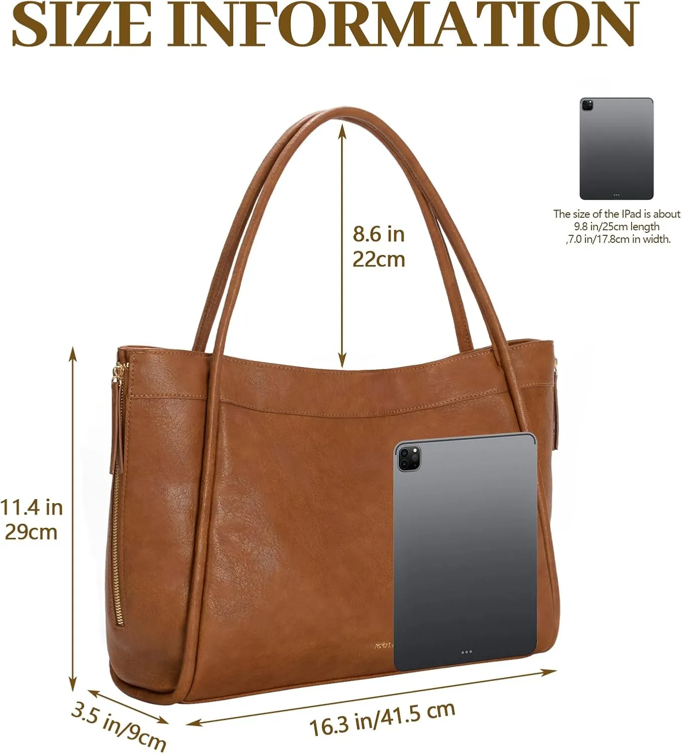 Large Tote Bag for Women Work Vegan Leather Travel Handbags Ladies Laptop Weekender Shoulder Hobo Bags