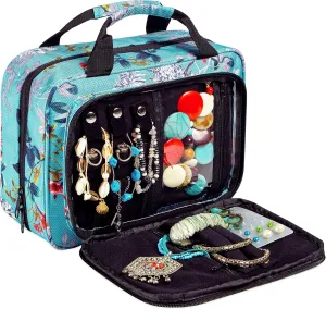 Large Travel Hanging Toiletry Bag For Women With Jewelry Organizer - Folding Bathroom Toiletry Cosmetic Organizer - XL Hanging Travel Bag For Full Size Toiletries