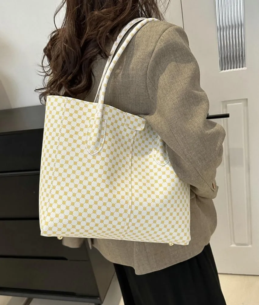 Large Vegan Leather Tote Bags Women Weekender Shoulder Bag Shopper Handbag Travel Purse
