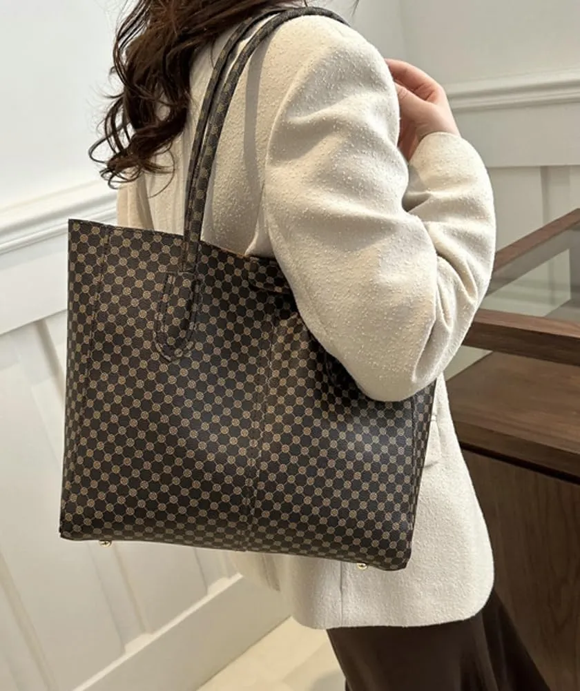 Large Vegan Leather Tote Bags Women Weekender Shoulder Bag Shopper Handbag Travel Purse