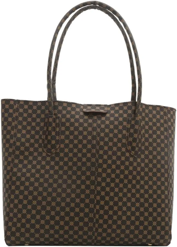 Large Vegan Leather Tote Bags Women Weekender Shoulder Bag Shopper Handbag Travel Purse