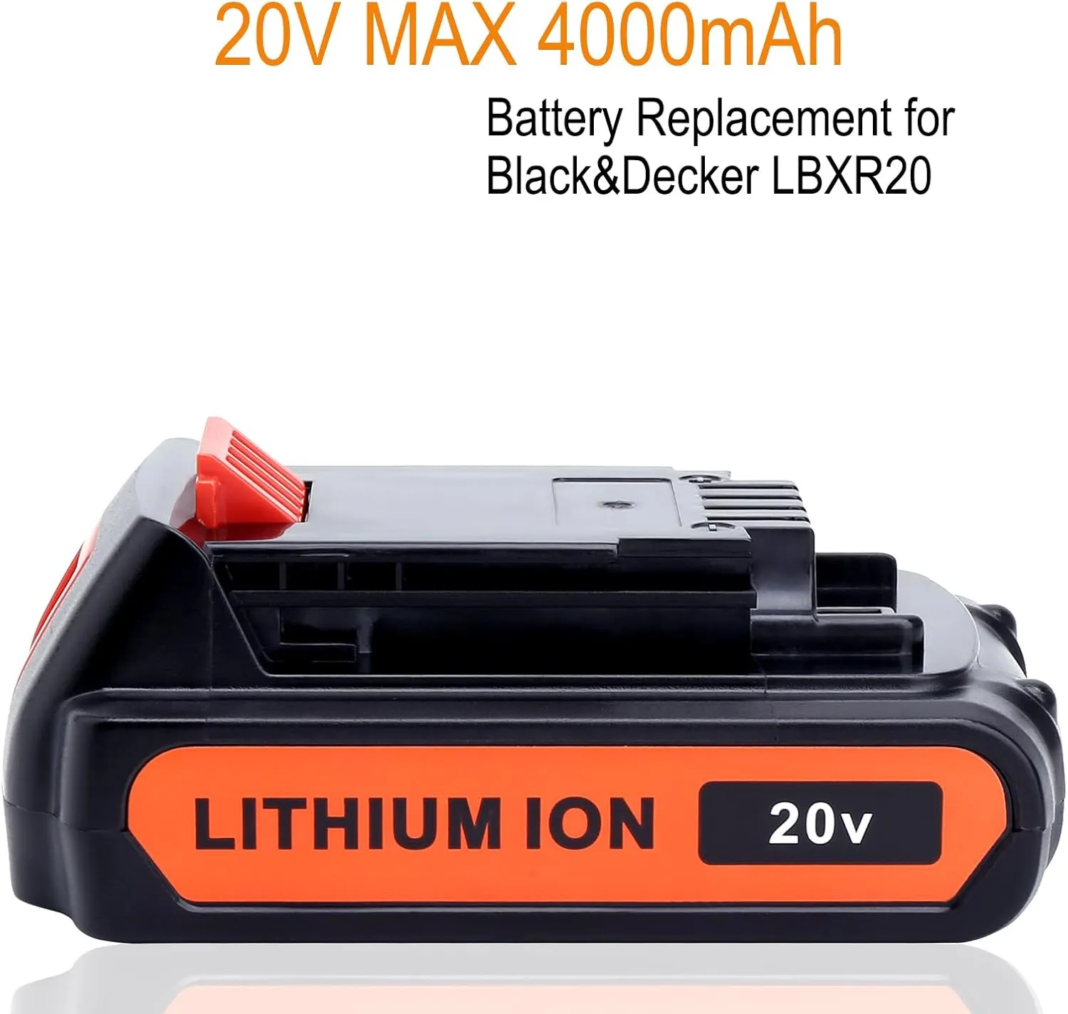 Lasica 2Pack 4.0Ah 20V MAX LBXR20 Compatible with Black and Decker Weed Eater 20V Battery LB2X4020 LBXR2020-OPE LBXR20-OPE2 LBXR20B-2 LB2X3020-OPE LBXR20BT 20 Volt Max Outdoor Cordless Power Tools