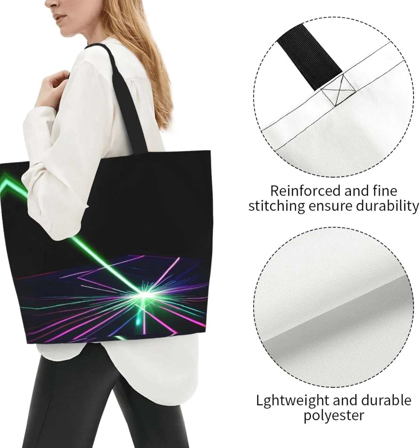 Lavender Stamp Women Tote Bag,Casual Tote'S Handbag Big Capacity Shoulder Bag Crossbody Bag