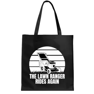Lawn Ranger Funny Tote Bag Perfect Gift for Lawn Care and Landscaping Enthusiasts Navy Black Multicolor Canvas Tote Bag