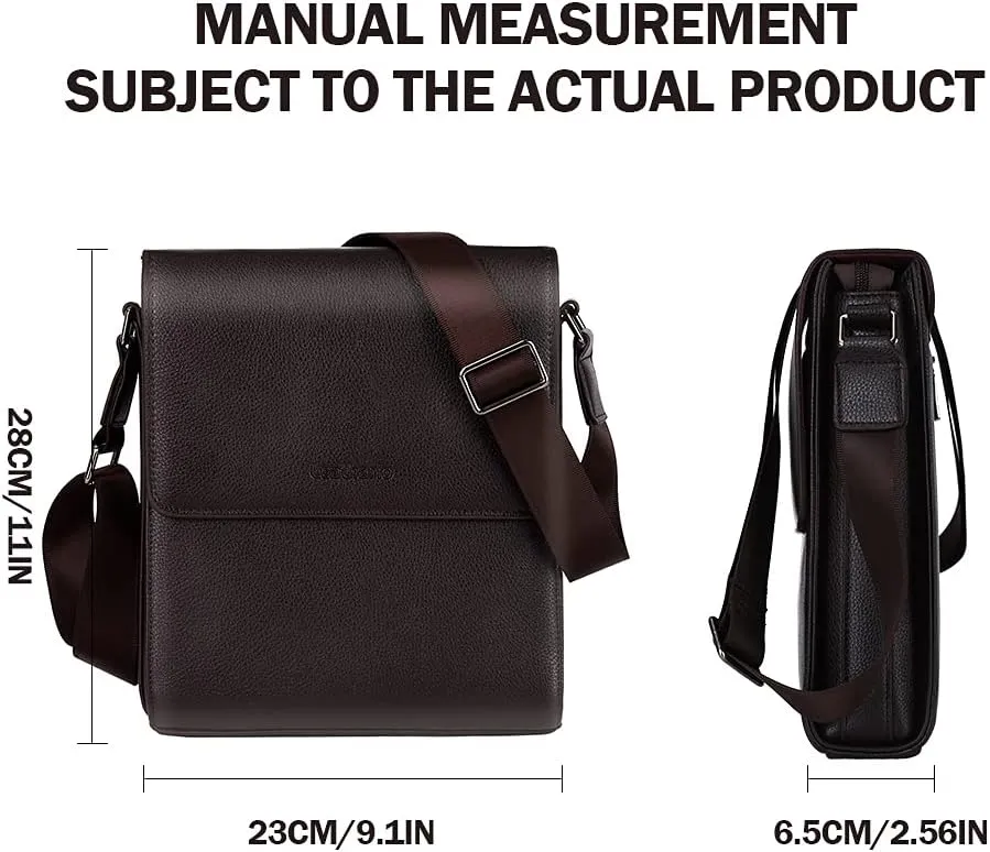 Leathario Men's Shoulder Bag Leather Small Messenger Bag for Men Crossbody Bags for Men Handbag Satchel Travel bag
