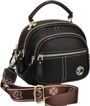Leather Bag, Multifunctional Compartment Adjustable Wide Shoulder Strap Leather Bag, Bags for Women