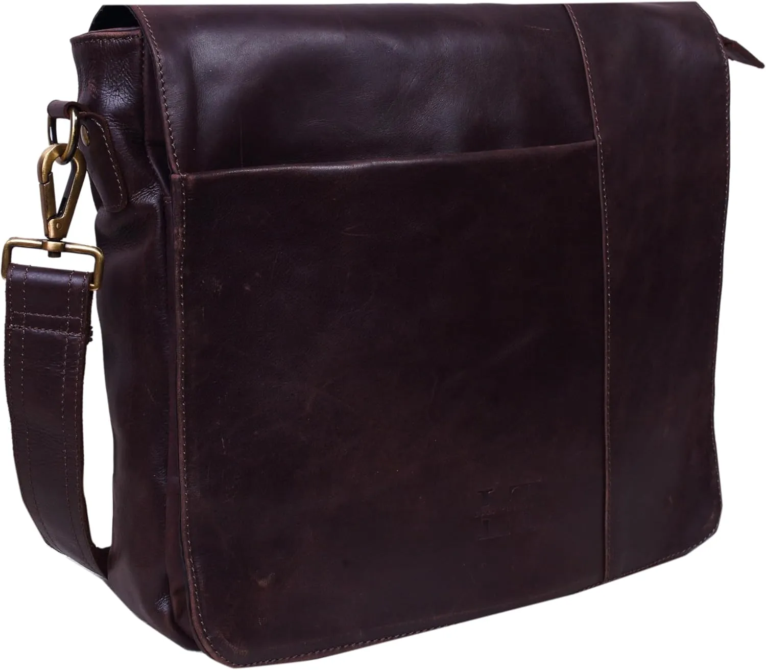 Leather Messenger Sling Bag | 12 inch | Brown | Soft leather | Crossbody Messenger Bag | Adjustable straps