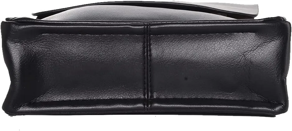 Leather Messenger Sling Crossbody Shoulder Bag for Men Travel Work Business Magnetic Buckle Adjustable straps