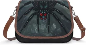 Leather Shoulder Bag for Women Scary Spider Crossbody Bags Small Shoulder Handbags Weekender Bag Shopper Handbag Travel Purse