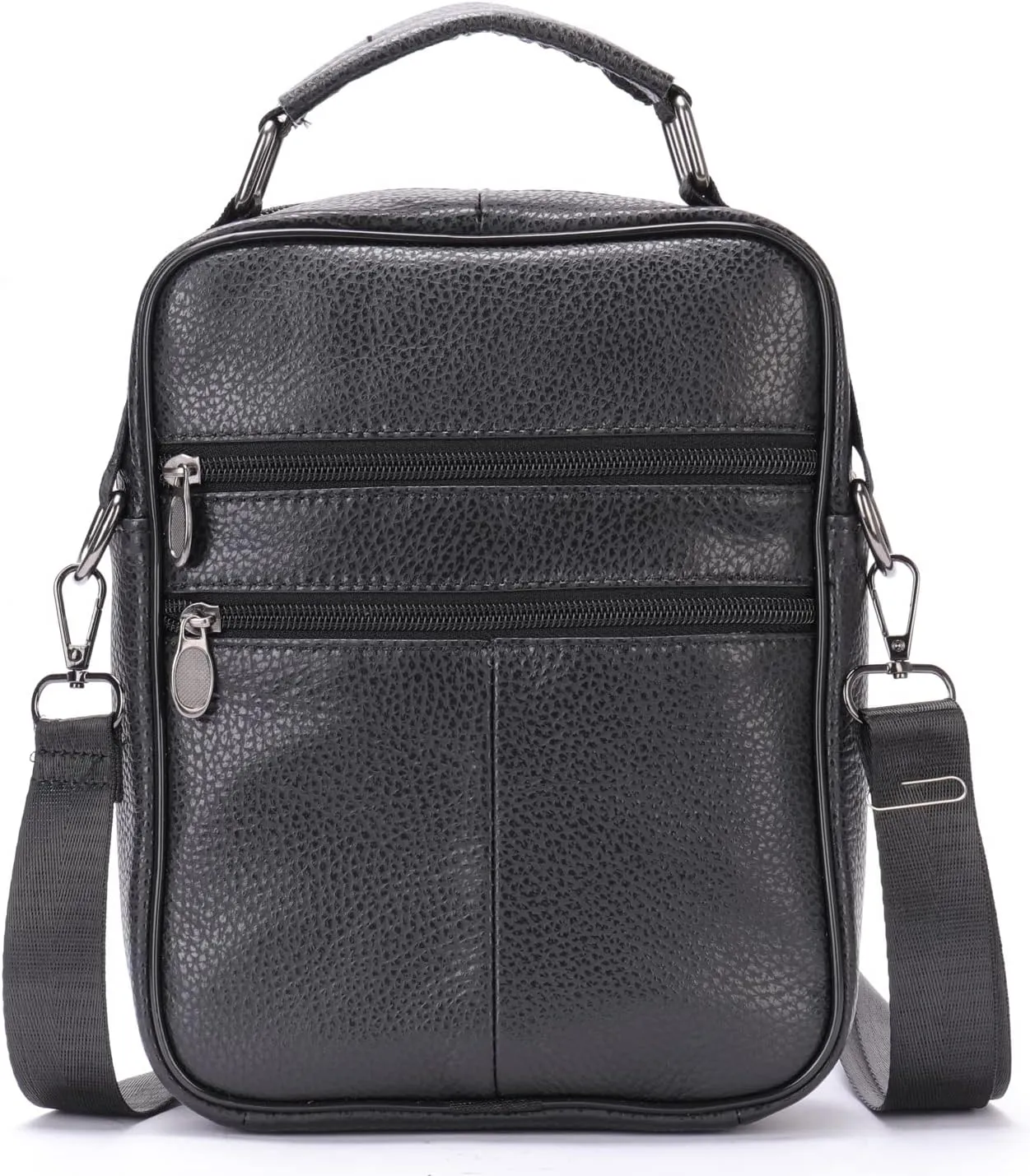 Leather Shoulder Messenger Handbag for Men Business Travel Outdoor Crossbody Pack Casual Pouch Briefcase Hand Bag Daypack