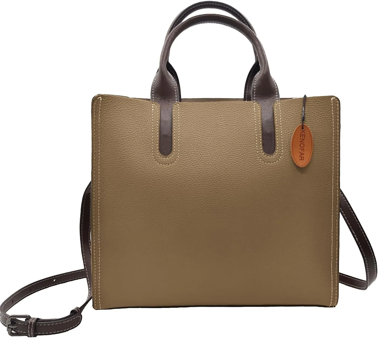 Leather Tote Bags for Women Genuine Leather Handbag with Zipper Medium