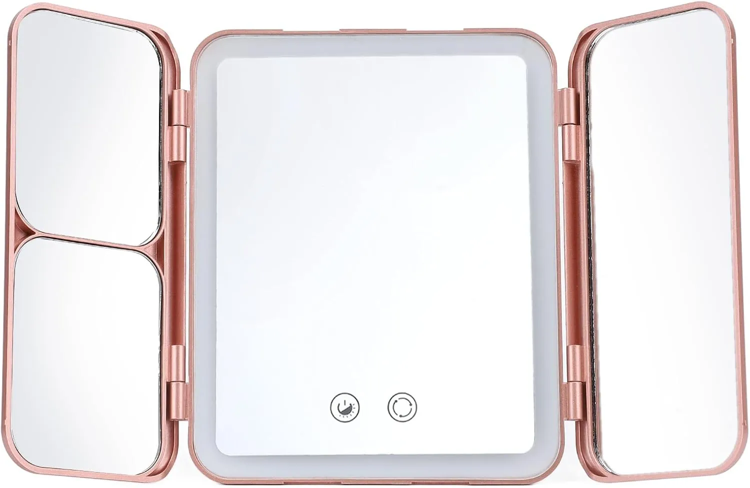 LED Makeup Vanity Mirror Portable Cosmetic Mirror Rechargeable Folding Lighted Mirror for Travel