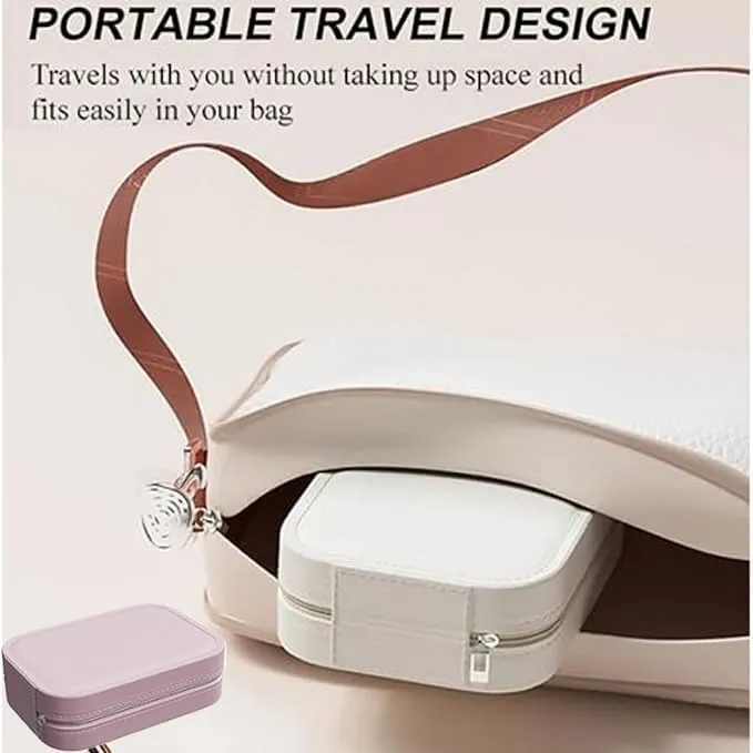 LED Three-Color Adjustable Makeup Mirror, Compact Travel Mirror with Lights, Rechargeable, 6.5"L x 4.5"W