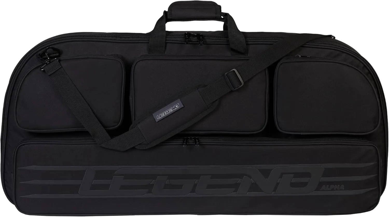 LEGEND Alpha Compound Bow Case - Securely Fits MTM Ultra Compact Arrow Cases - Archery Bow Bag with Back & Shoulder Straps - Includes Cam Protectors, Soft Padding, and Extra Pockets 37"x16.5" Interior
