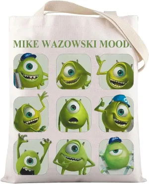 LEVLO Monsters Mike Wazowski Tote Bag - Mike Fans Gift Shoulder Bag For Movie Fans