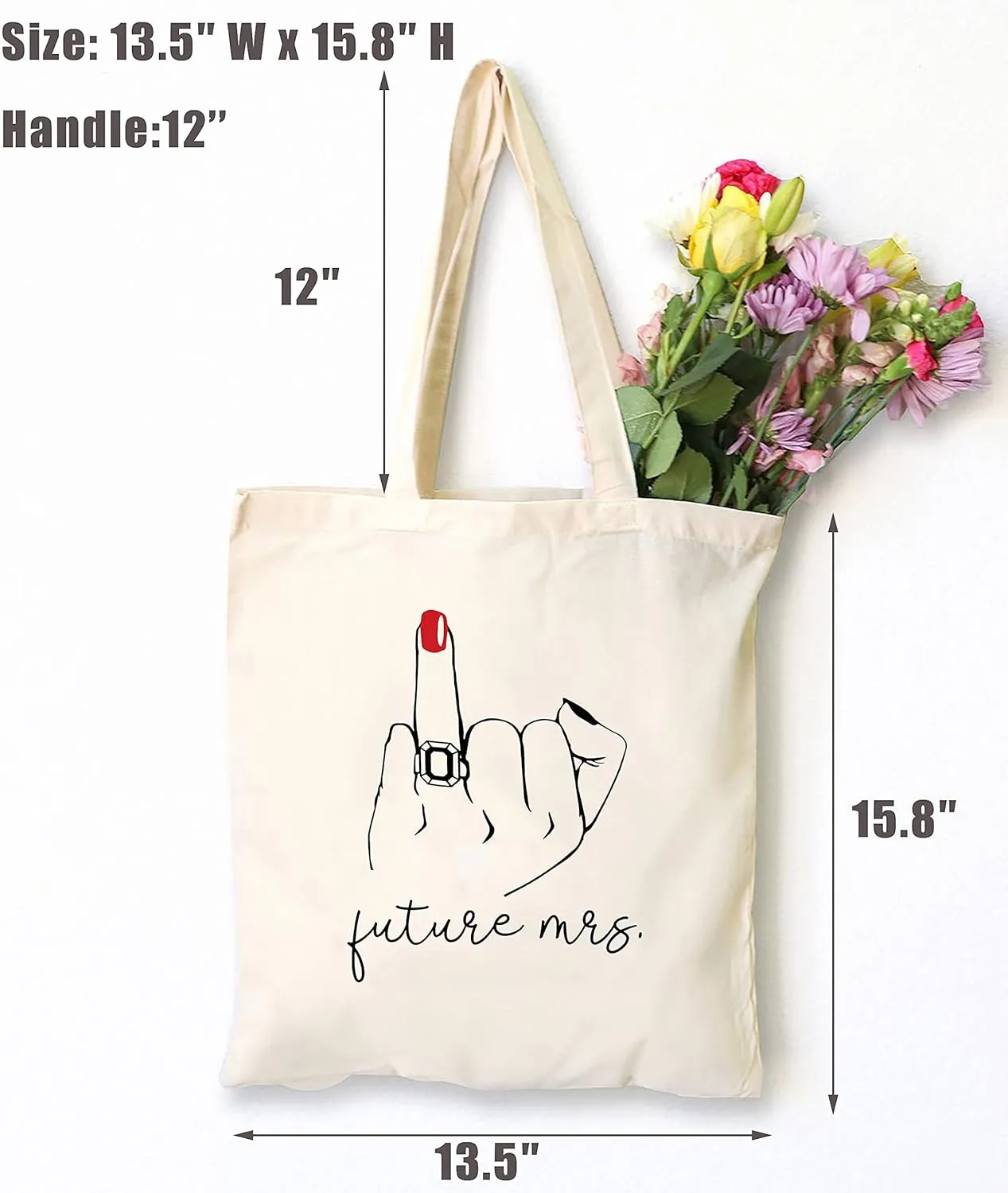 LIBIHUA Shoulder Bag,Shopping Tote Bag Gift – Engagement Present for Women- Bride to Be - Newly Engaged-Bridal Shower Present for Bride-Bachelorette Party Gifts for Her Best Friend,Bestie-Future Mrs