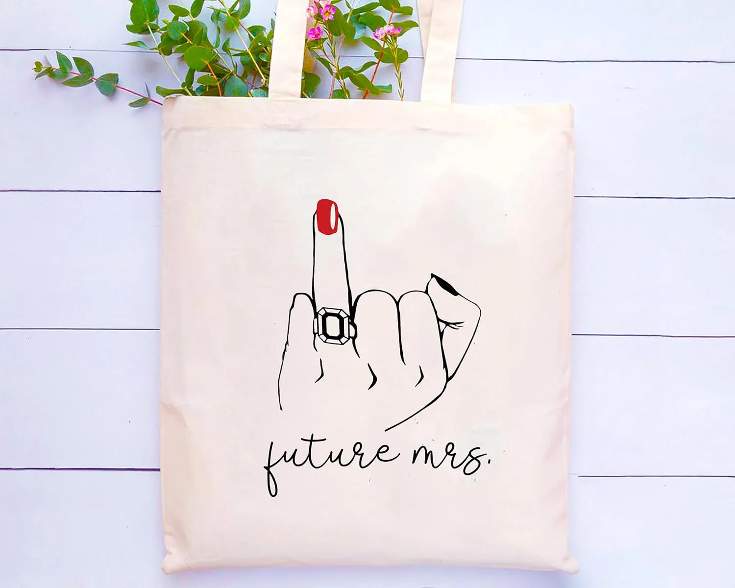 LIBIHUA Shoulder Bag,Shopping Tote Bag Gift – Engagement Present for Women- Bride to Be - Newly Engaged-Bridal Shower Present for Bride-Bachelorette Party Gifts for Her Best Friend,Bestie-Future Mrs