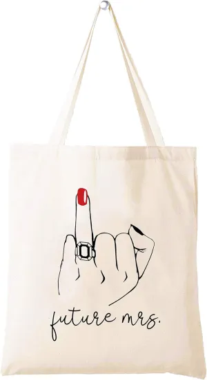 LIBIHUA Shoulder Bag,Shopping Tote Bag Gift – Engagement Present for Women- Bride to Be - Newly Engaged-Bridal Shower Present for Bride-Bachelorette Party Gifts for Her Best Friend,Bestie-Future Mrs