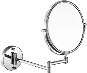Light up Life& Wall Mounted Makeup Mirrors Magnifying Extend Sturdy Adjustable Shaving Cosmetic Mirror Bathroom Hotel Vanity Mirrors(5X,6inch)