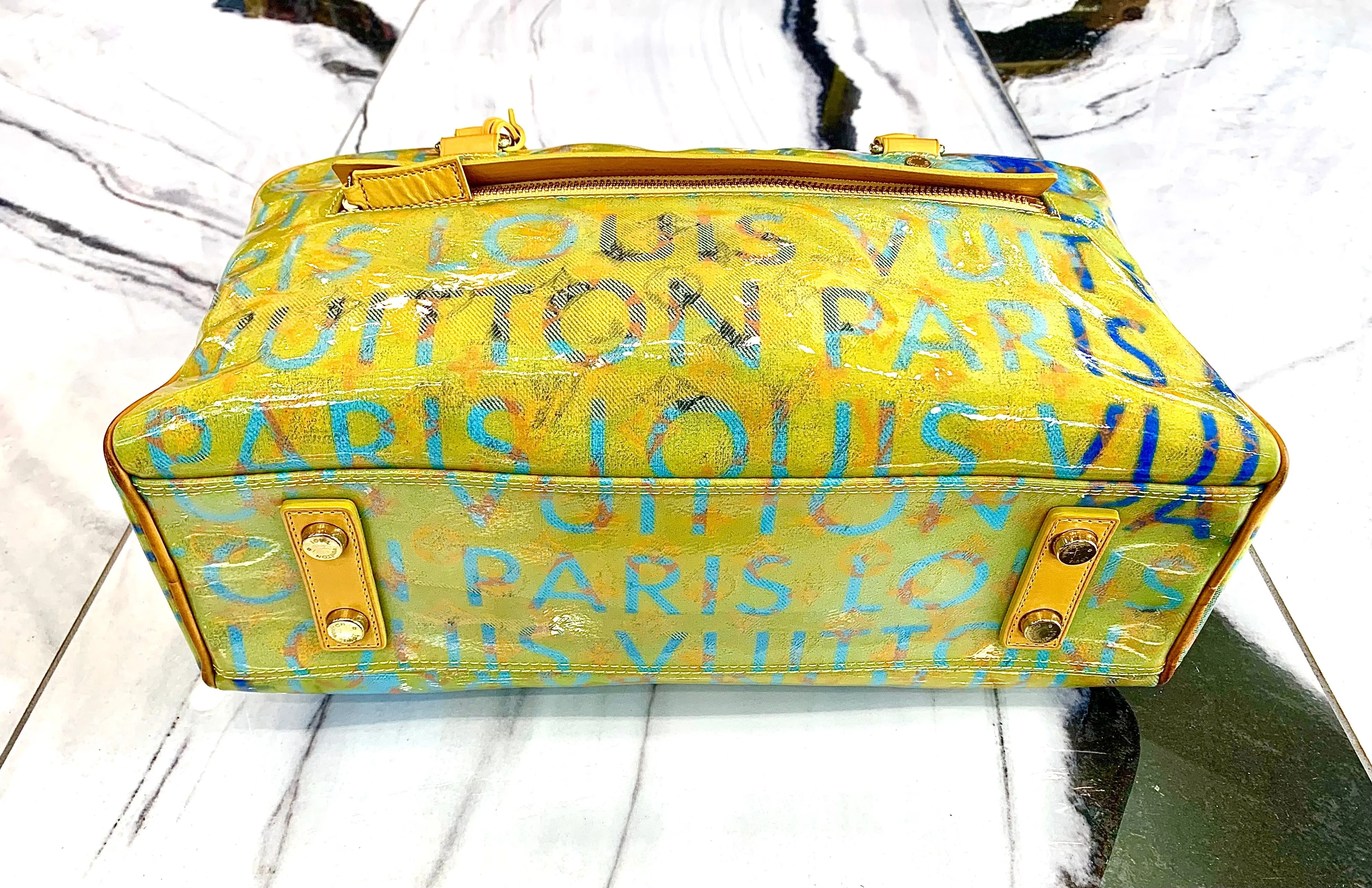 LOUIS VUITTON MULTI-COLOR MONOGRAM PULP WEEKENDER PM