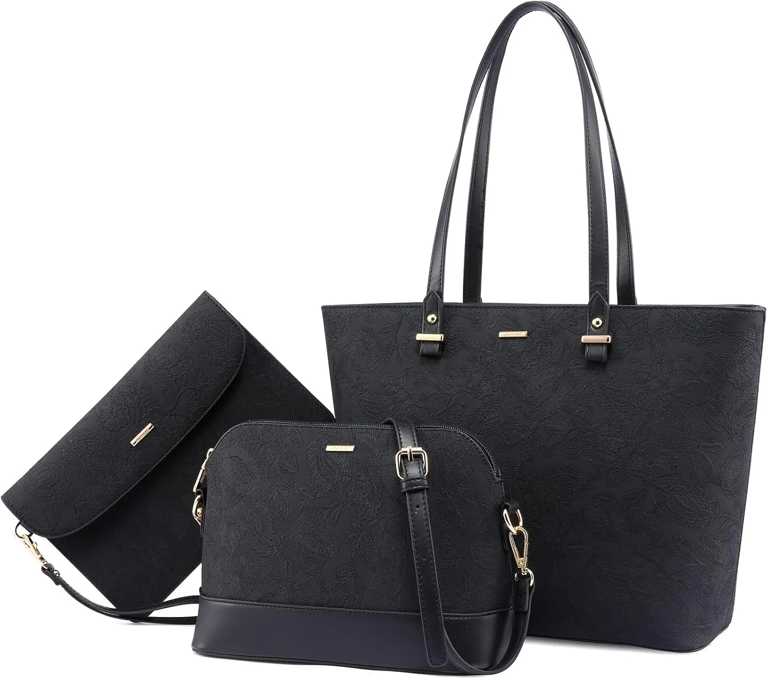 LOVEVOOK Handbags for Women Shoulder Bags Tote Satchel Hobo 3pcs Purse Set