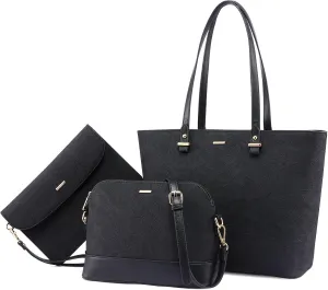 LOVEVOOK Handbags for Women Shoulder Bags Tote Satchel Hobo 3pcs Purse Set