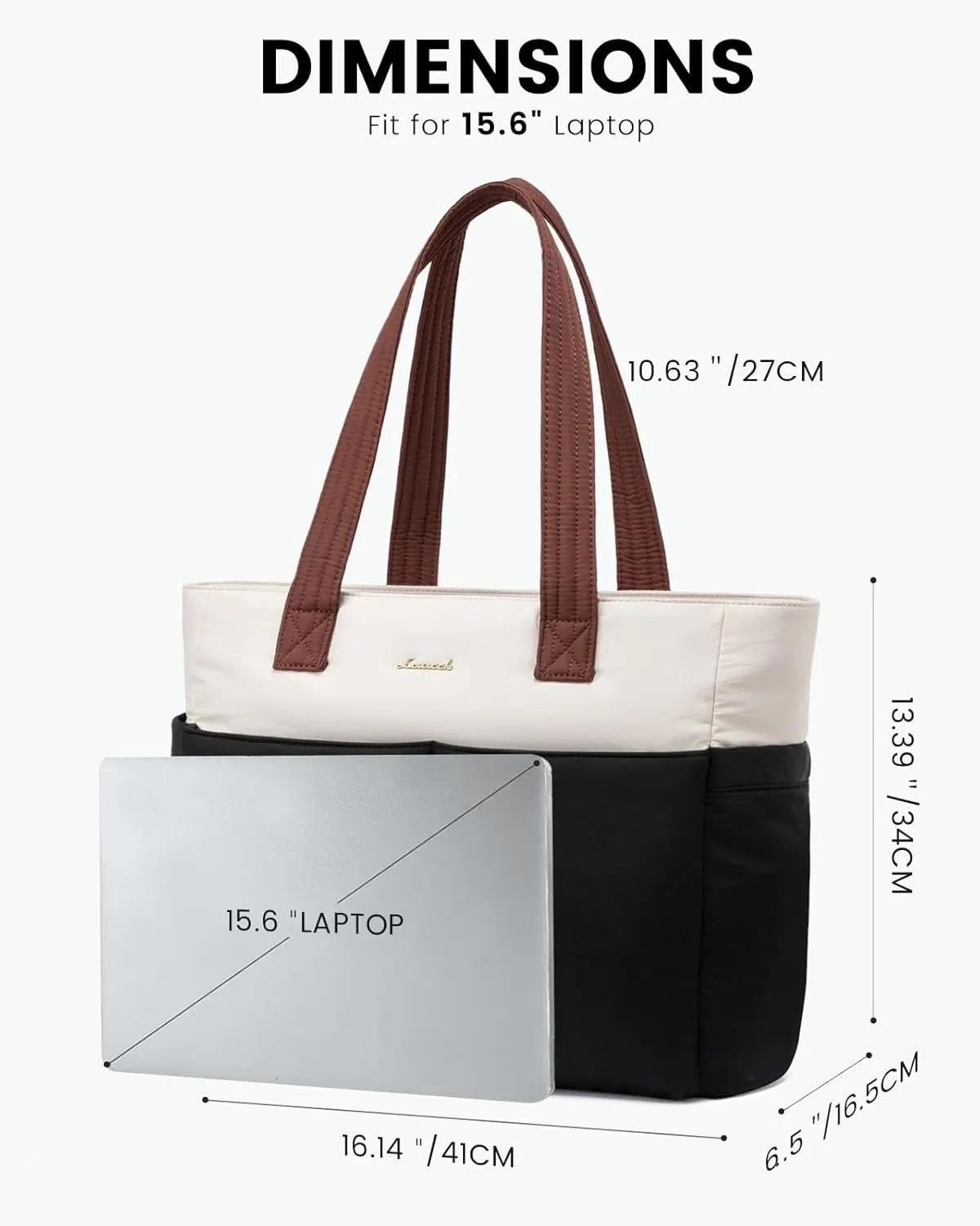 LOVEVOOK Puffer Tote Bag for Women, Lightweight Work Bag for Teacher, Nurse, Daily, Travel Tote Bag, Large Shoulder Bag,2Pcs