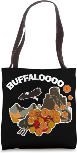 Lucky Buffalo Casino Gambling Slot Machine Fun Jackpot Tote Bag