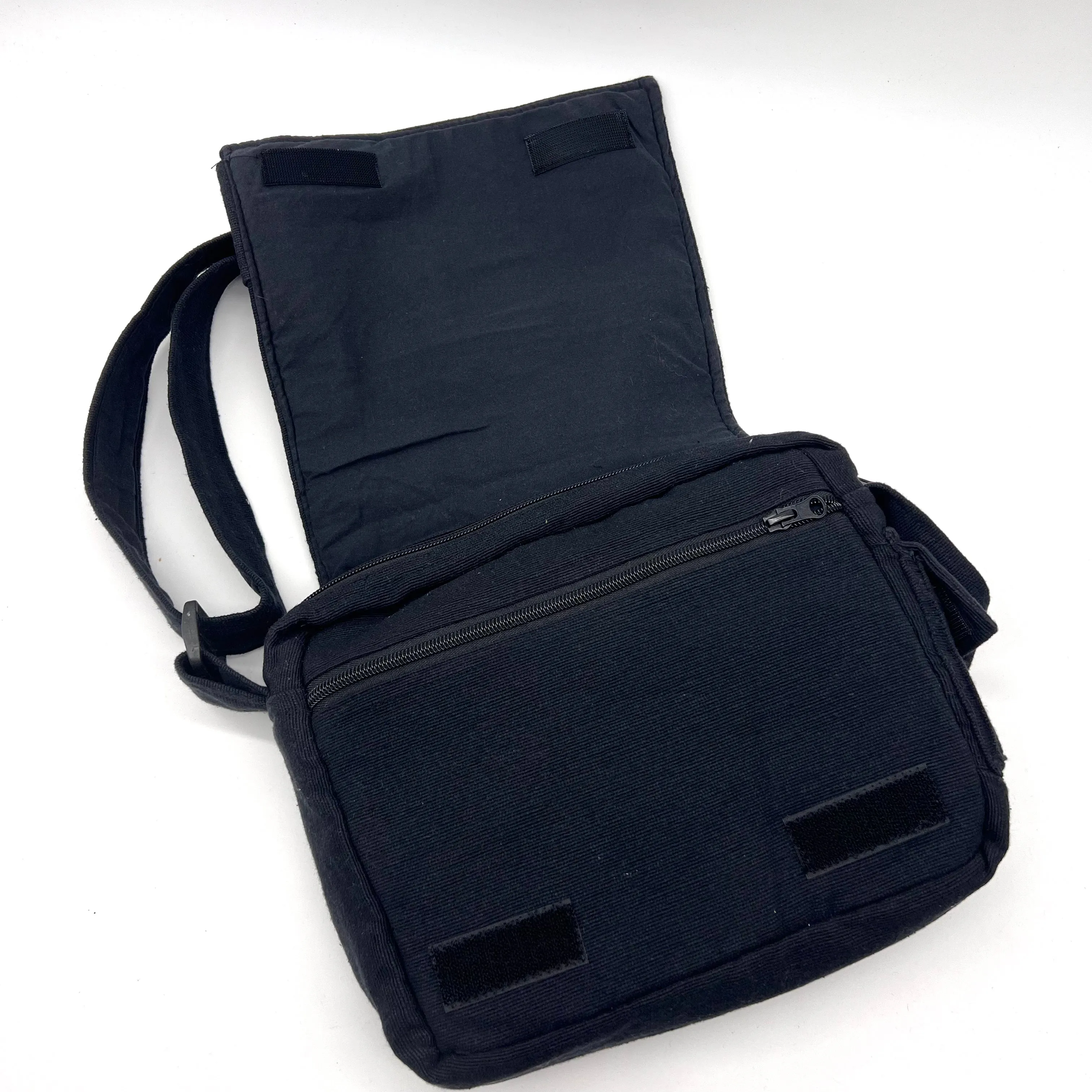 Lukla Black Embroidered Messenger Bag