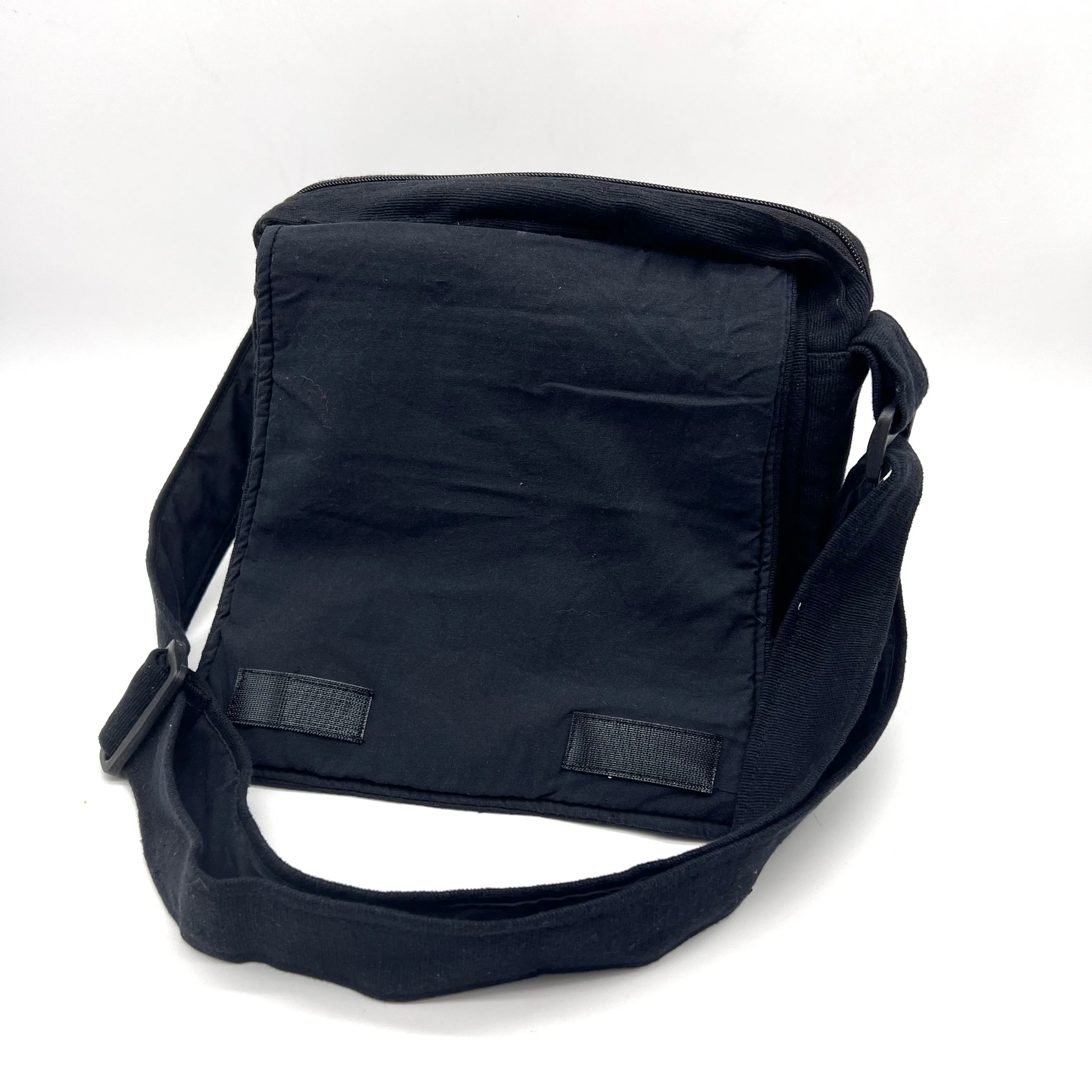 Lukla Black Embroidered Messenger Bag