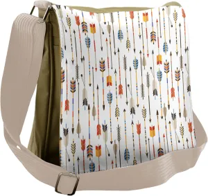 Lunarable Arrows Messenger Bag, Colorful, Unisex Cross-body