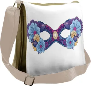 Lunarable Masquerade Messenger Bag, Colorful Carnival, Unisex Cross-body