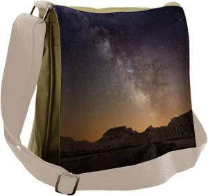 Lunarable Night Sky Messenger Bag, European Vacation Spain, Unisex Cross-body