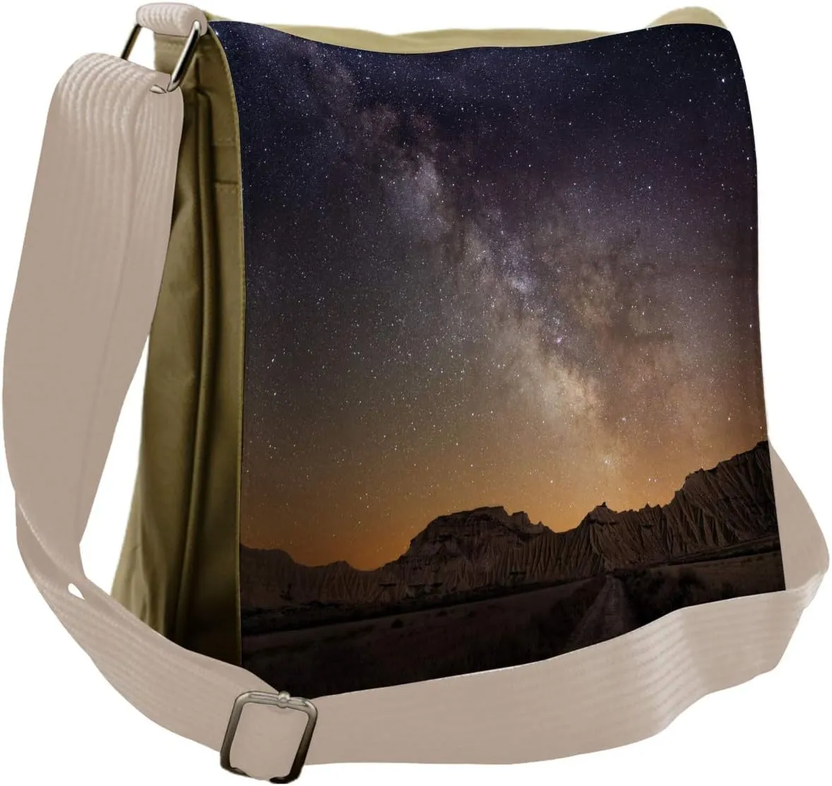 Lunarable Night Sky Messenger Bag, European Vacation Spain, Unisex Cross-body