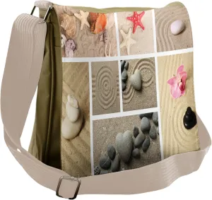 Lunarable Ocean Messenger Bag, Nautical Sea Themed Collage, Unisex Cross-body
