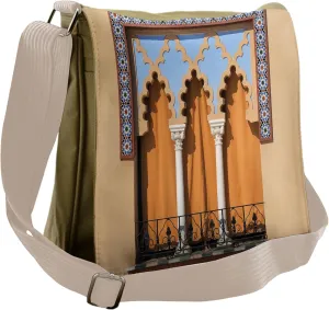 Lunarable Orient Messenger Bag, Old Windows Cordoba Spain, Unisex Cross-body