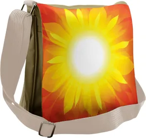 Lunarable Yellow and Red Messenger Bag, Harvest Season Yield, Unisex Cross-body