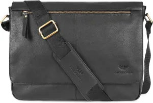 LUXEORIA Leather Messenger Bag for Men & Women, Over the Shoulder Bag for Women Crossbody & Mens Briefcase Office Bag