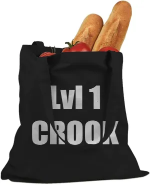 Lvl 1 Crook Cotton Canvas Tote Bag