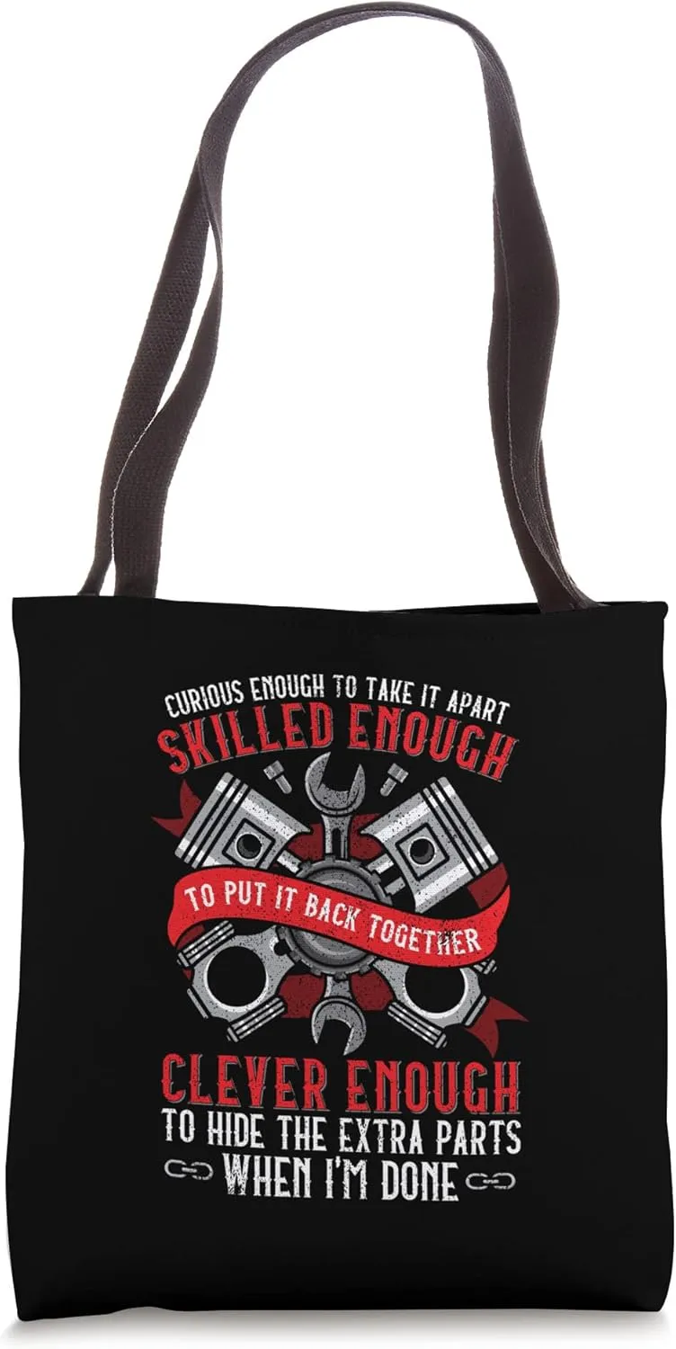 Machine Car Mechanic Driver Engine Tools Auto Truck Lover Tote Bag