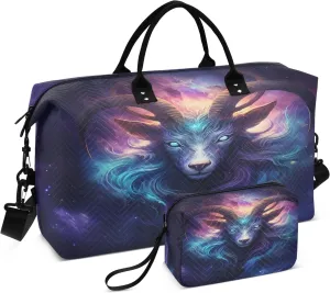 Magic Sheep Travel Duffel Bags with Toiletry Bag and Adjustable Strap for Travel Gym Yoga