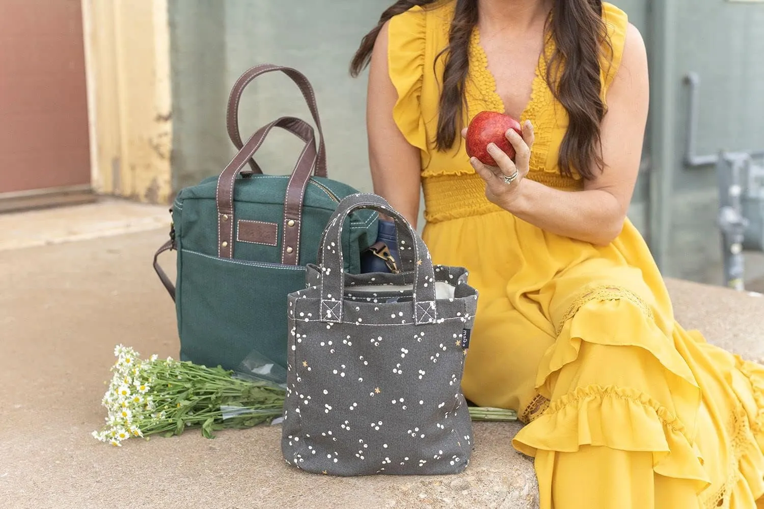 maika Recycled Canvas Lunch & Pie Tote