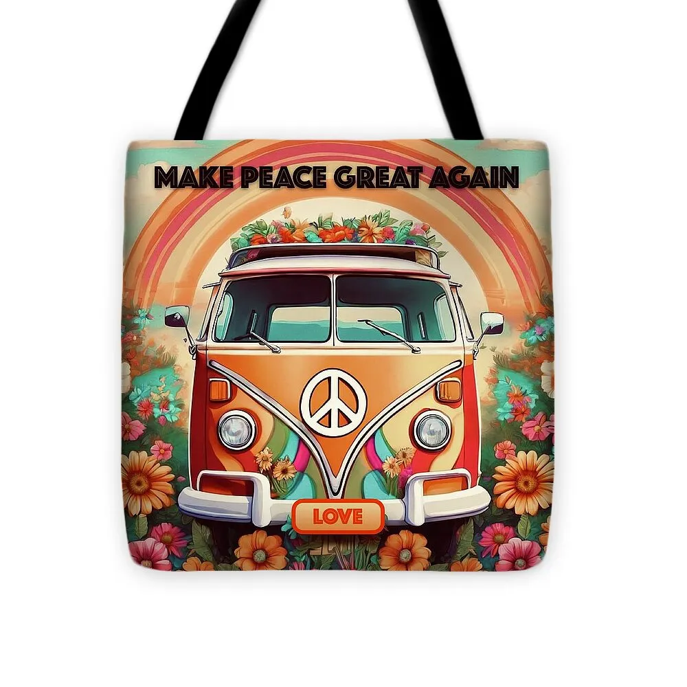 MAKE PEACE GREAT AGAIN - Vintage Love Van - Tote Bag