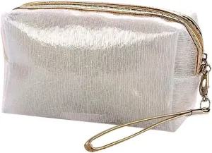 Makeup Large Capacity Cosmetic Toiletry Pouch for Travel Ladies Women Cosmetic Bag (Gold)