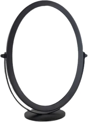 Makeup Mirror Oval Desktop Vertical Makeup Mirror Bedroom Desk Adjustable Iron Makeup Mirror Cute Simple Makeup Mirror Vanity Mirror(B)